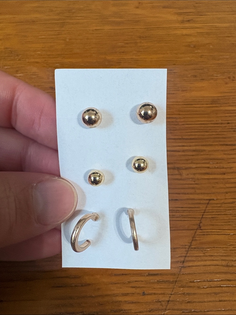 Urban Outfitters Set of 3 Gold Earrings